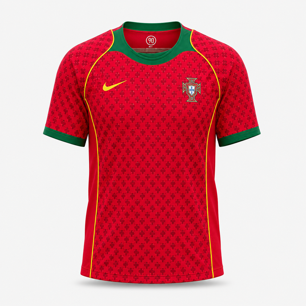 Camiseta Portugal retro roja 2004