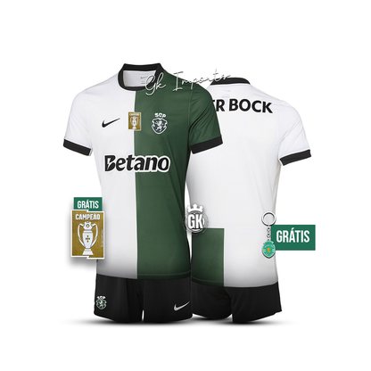Conjunto infantil STROMP quarto equipación blanco/verde 2025/26