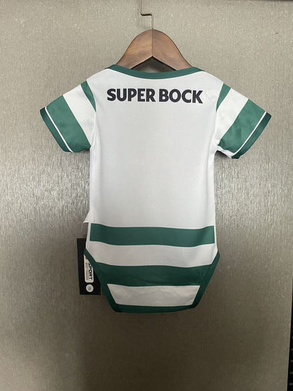 Body bebé S C P principal verde y blanco - 2025/26