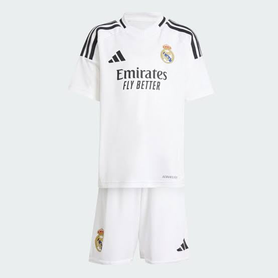 Conjunto Infantil Real Madrid local blanco 2024/25