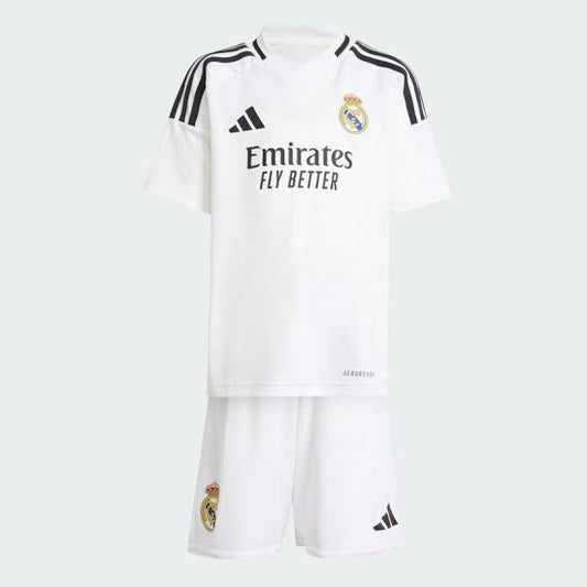 Conjunto Infantil Real Madrid local blanco 2024/25