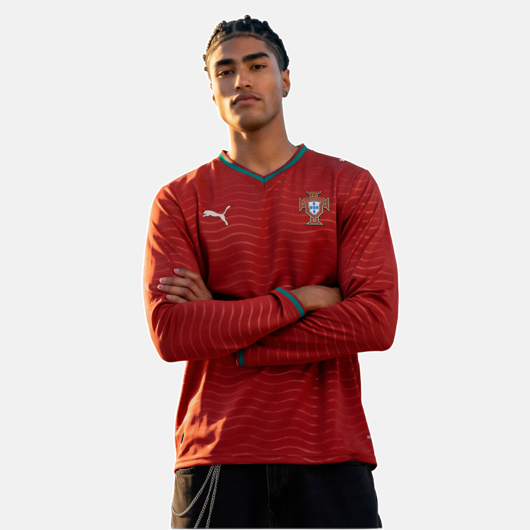 Camiseta Selección de Portugal MANGA LARGA principal copa del mundo 2026 roja