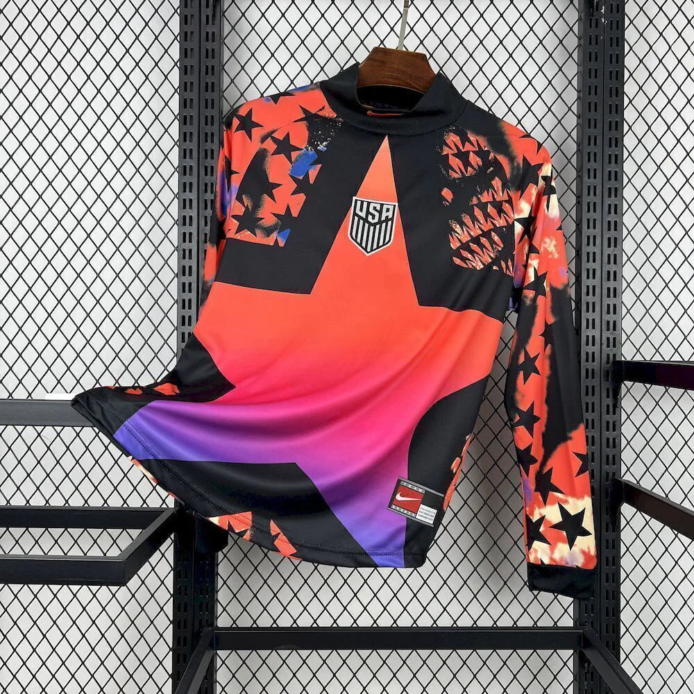 Camiseta Estados Unidos EUA portero manga larga Copa del Mundo 2026 - naranja y negra