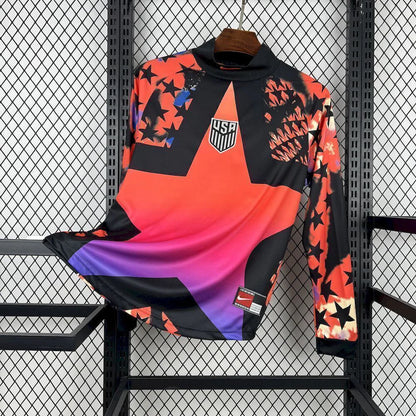 Camiseta Estados Unidos EUA portero manga larga Copa del Mundo 2026 - naranja y negra