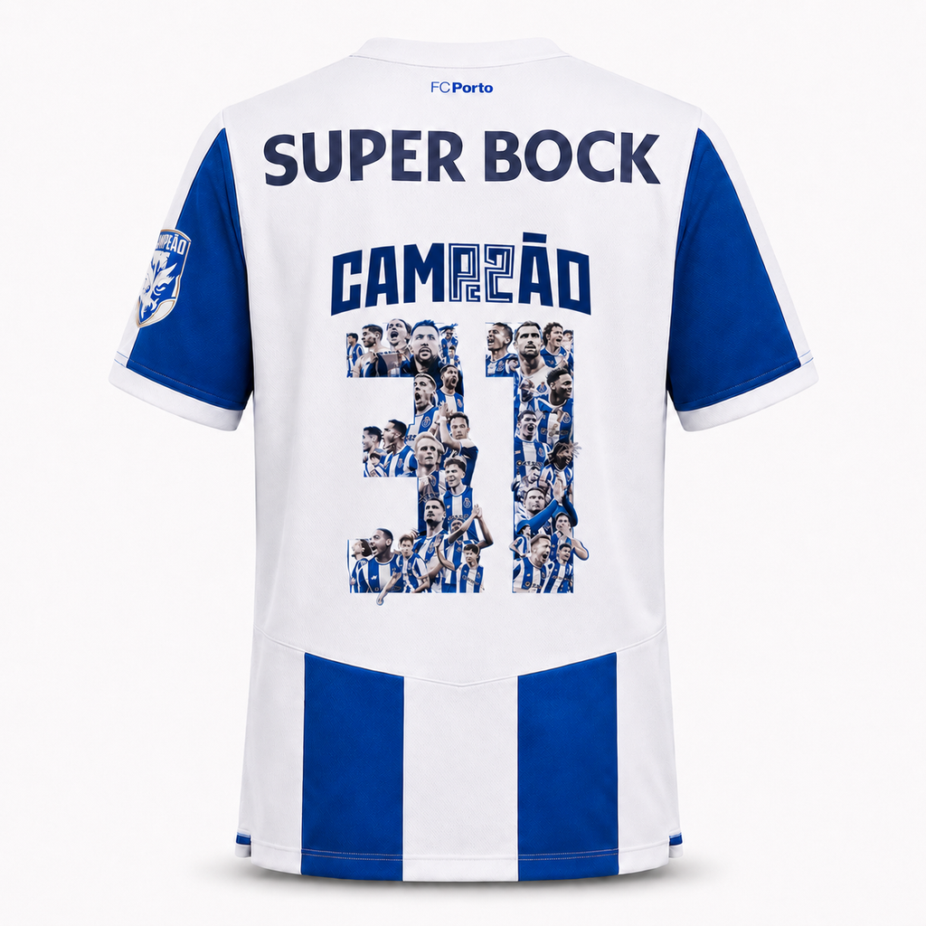 Camiseta CAMPEONES 31 dragón PRINCIPAL 2026/27 azul y blanca - LANZAMIENTO