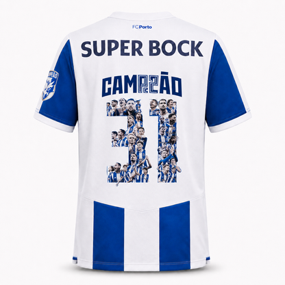 Camiseta CAMPEÕES 31 dragão PRINCIPAL 2026/27 azul y blanca - LANZAMIENTO