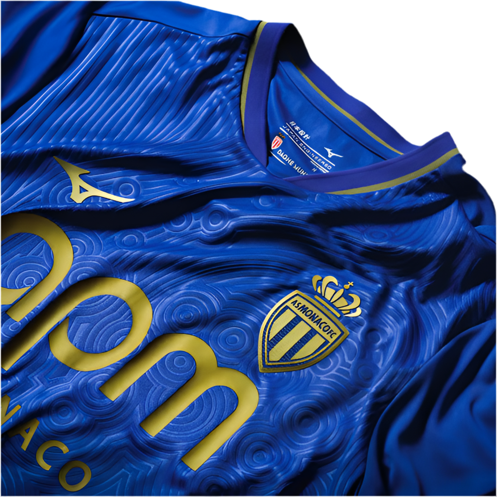 Camiseta AS Mônaco alternativa azul 2025/26