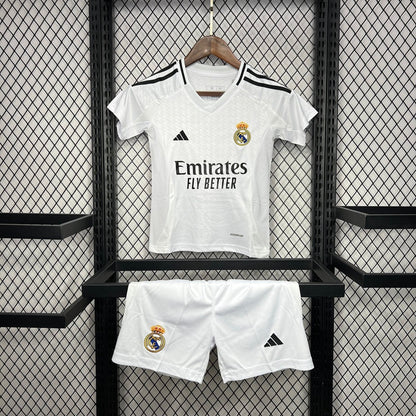 Conjunto Infantil Real Madrid home blanco 2024/25