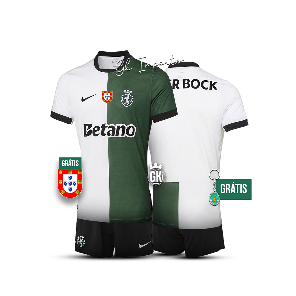 Conjunto infantil STROMP cuarta equipación blanco/verde 2025/26
