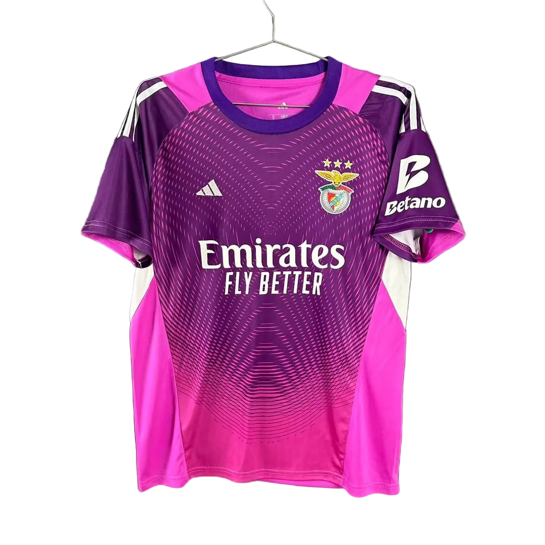 Camiseta portero morada y rosa 2025/26