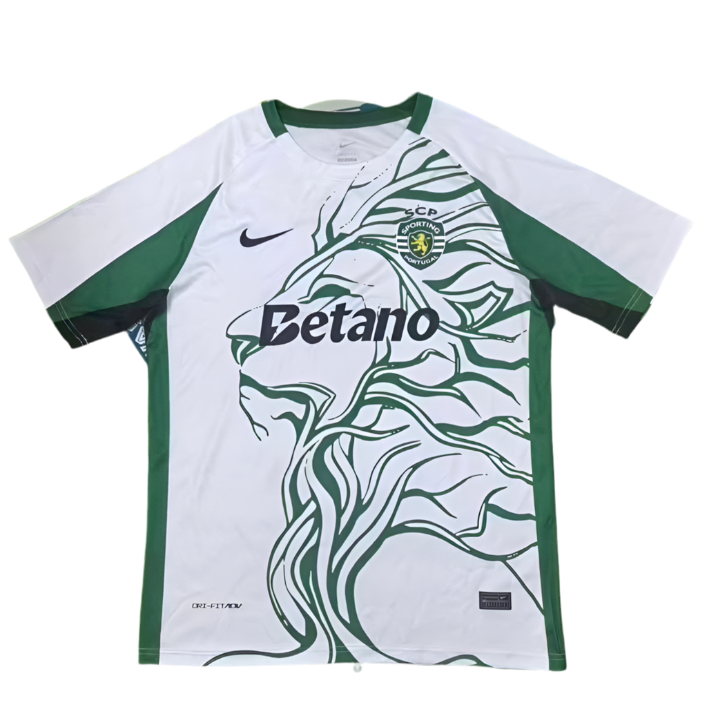 Camiseta leão concept blanca y verde 2025/26