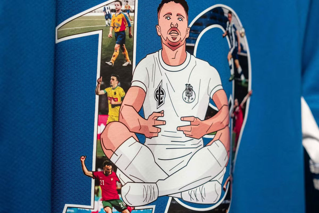 Camiseta DIOGO J - homenagem equipación azul/blanco 2025/26 simbolo bordado