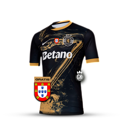 Camiseta especial negra y dorada “7” Ronaldo tercera equipación 2024/25