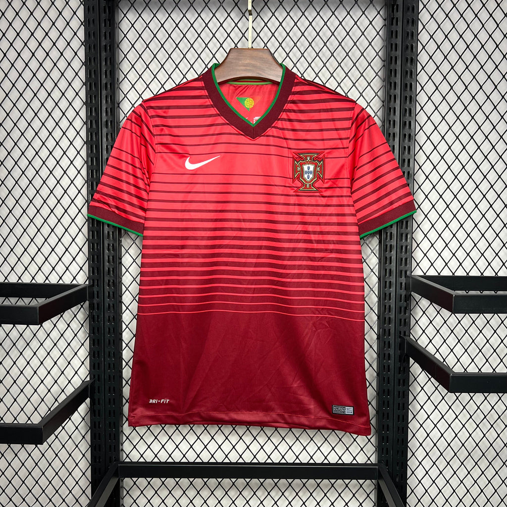 Camiseta Portugal roja retro 2014