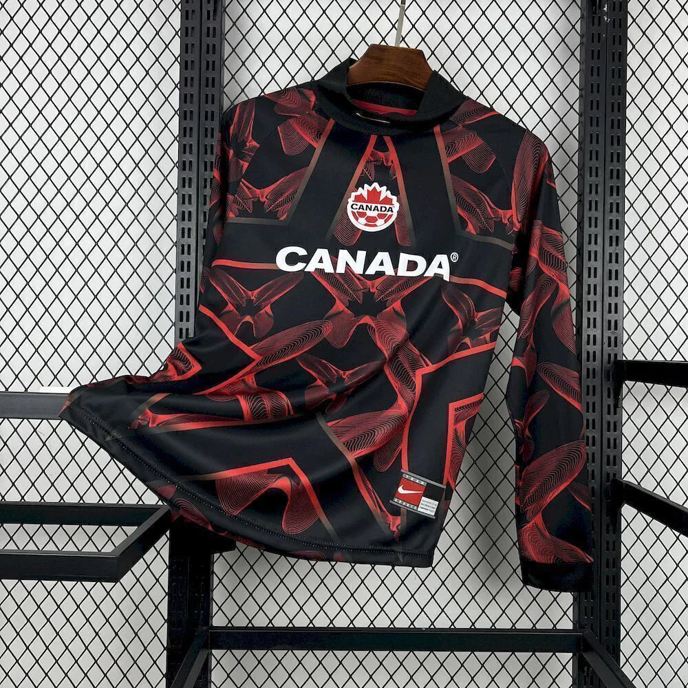 Camiseta Canadá portero manga larga Copa del Mundo 2026 - negra y roja