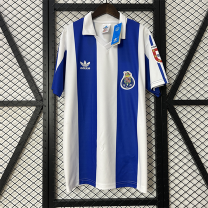 Camiseta retro 1986/87 - azul y blanca