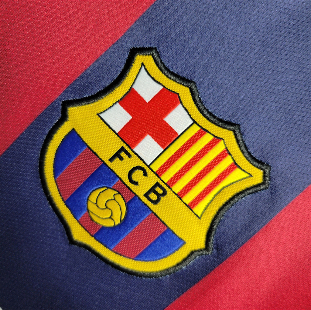Camiseta Barcelona Local Retro 2014/15 - Roja y Azul