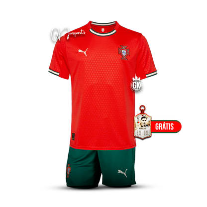 Conjunto infantil Selección Portugal rojo principal 2025