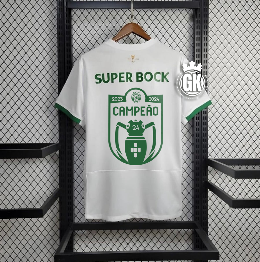 Camiseta taça das taças blanca CAMPEÓN NACIONAL + PARCHE CAMPEÓN 2024/25
