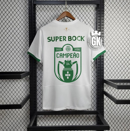 Camiseta taça das taças blanca CAMPEÓN NACIONAL + PARCHE CAMPEÓN 2024/25