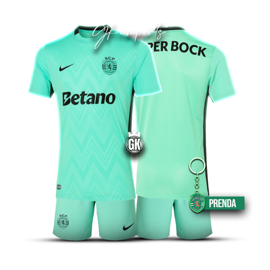 Conjunto infantil tercera equipación verde 2025/26