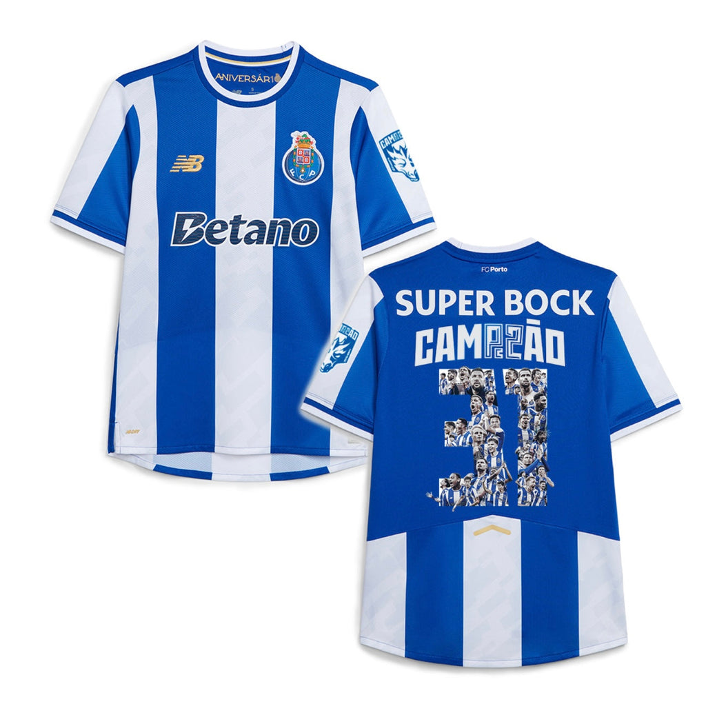 Camiseta CAMPEONES 31 primeiro equipación azul y blanco 2025/26 - LANZAMIENTO PRINCIPAL