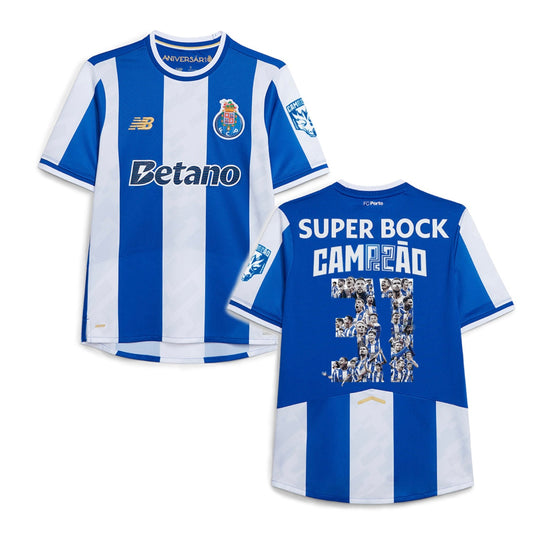Camiseta CAMPEONES 31 primeiro equipación azul y blanco 2025/26 - LANZAMIENTO PRINCIPAL
