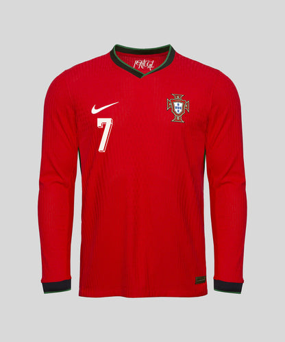 Camiseta Portugal roja manga larga home Euro 2024