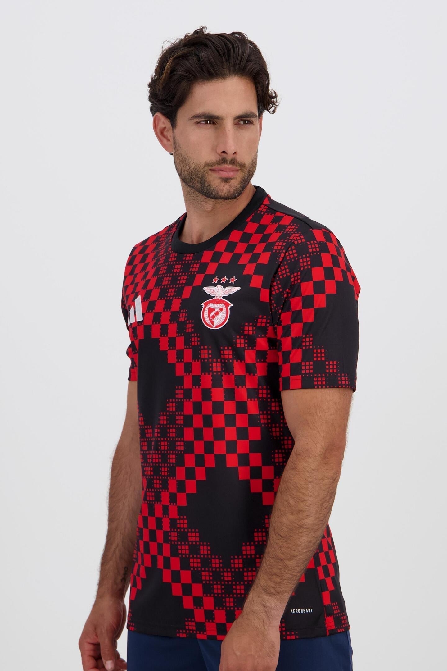 Camiseta pré jogo rojo/negro 2025/26
