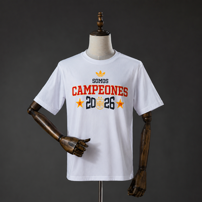 Camiseta España "Somos Campeones" V2 Blanca