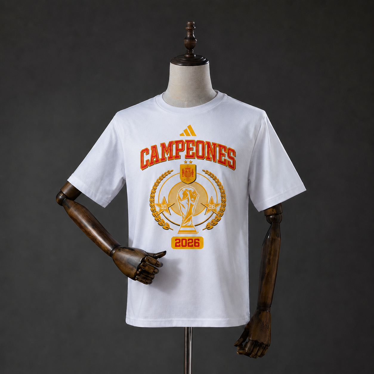 Camiseta España "Somos Campeones" Blanca