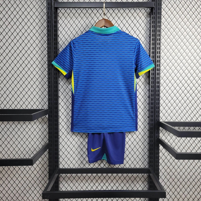 Conjunto infantil Selección Brasileira 2024/25 Visitante azul