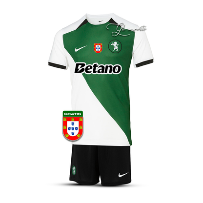 Conjunto infantil STROMP verde/blanca 2024/25