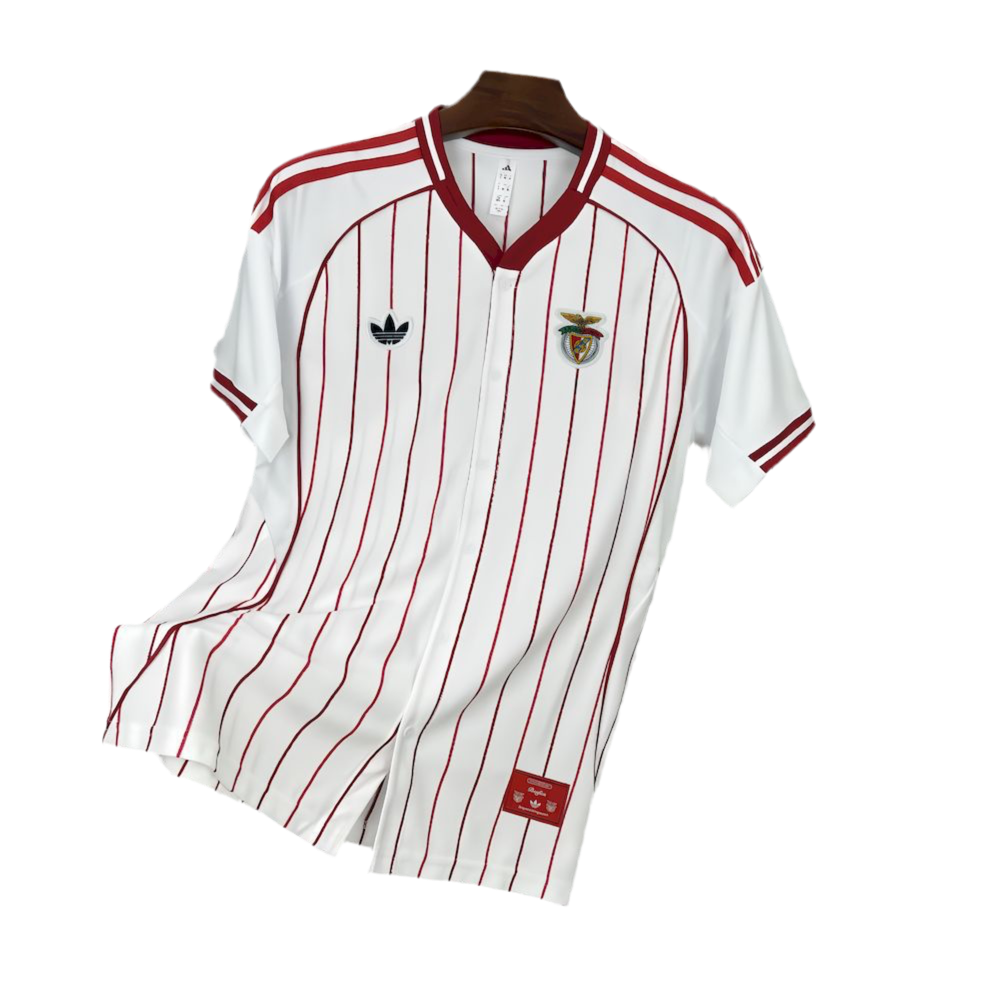 Camiseta COM BOTÃO S L B x Originals blanca 2025/26 - style baseball
