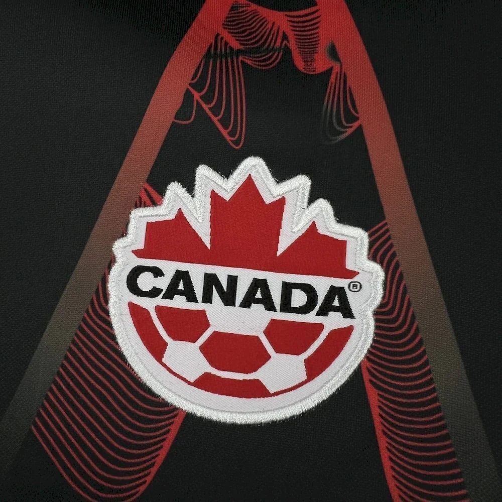 Camiseta Canadá portero manga larga Copa del Mundo 2026 - negra y roja