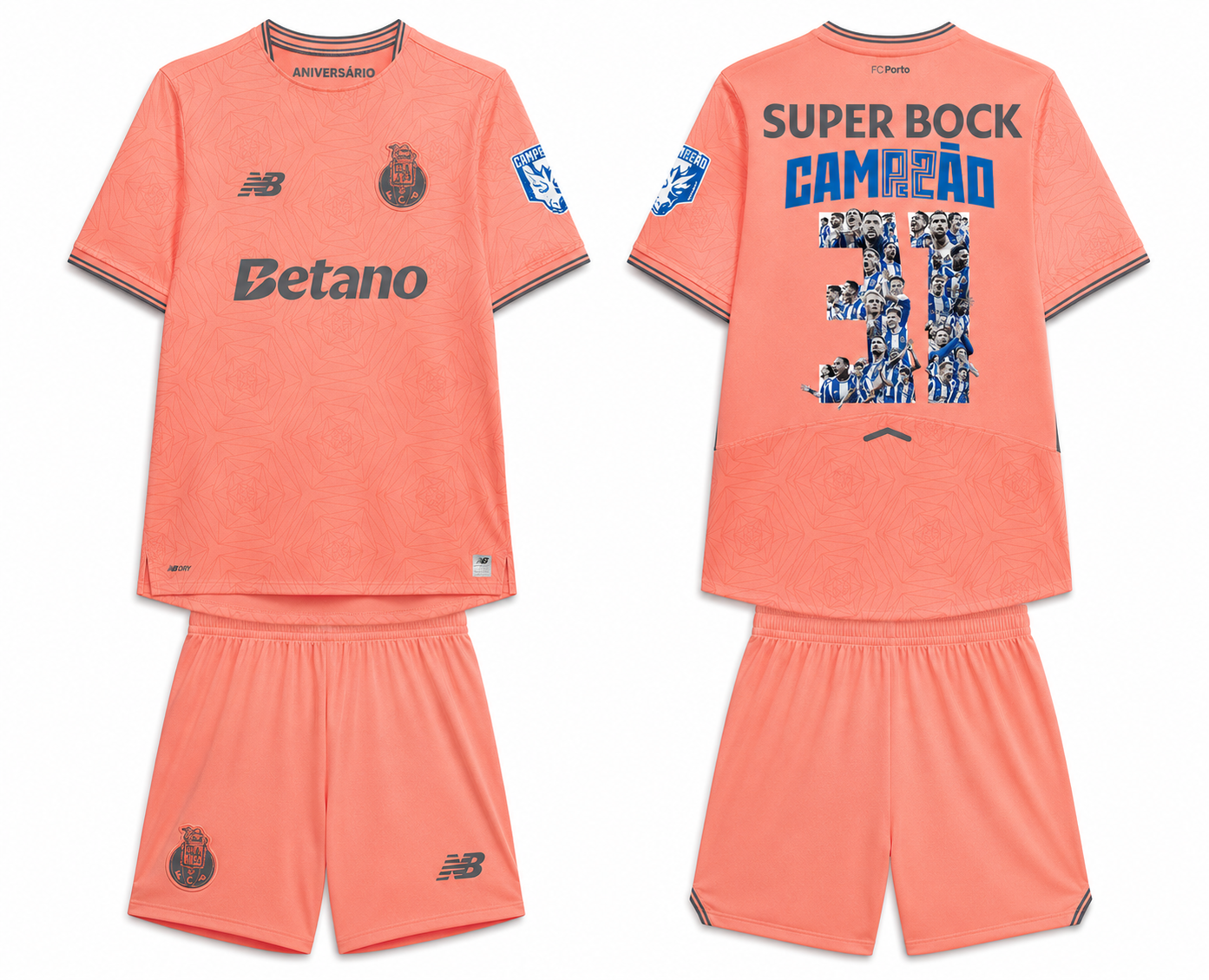 Conjunto infantil CAMPEONES 31 segundo equipación rosa 2025/26 - LANZAMIENTO ALTERNATIVA