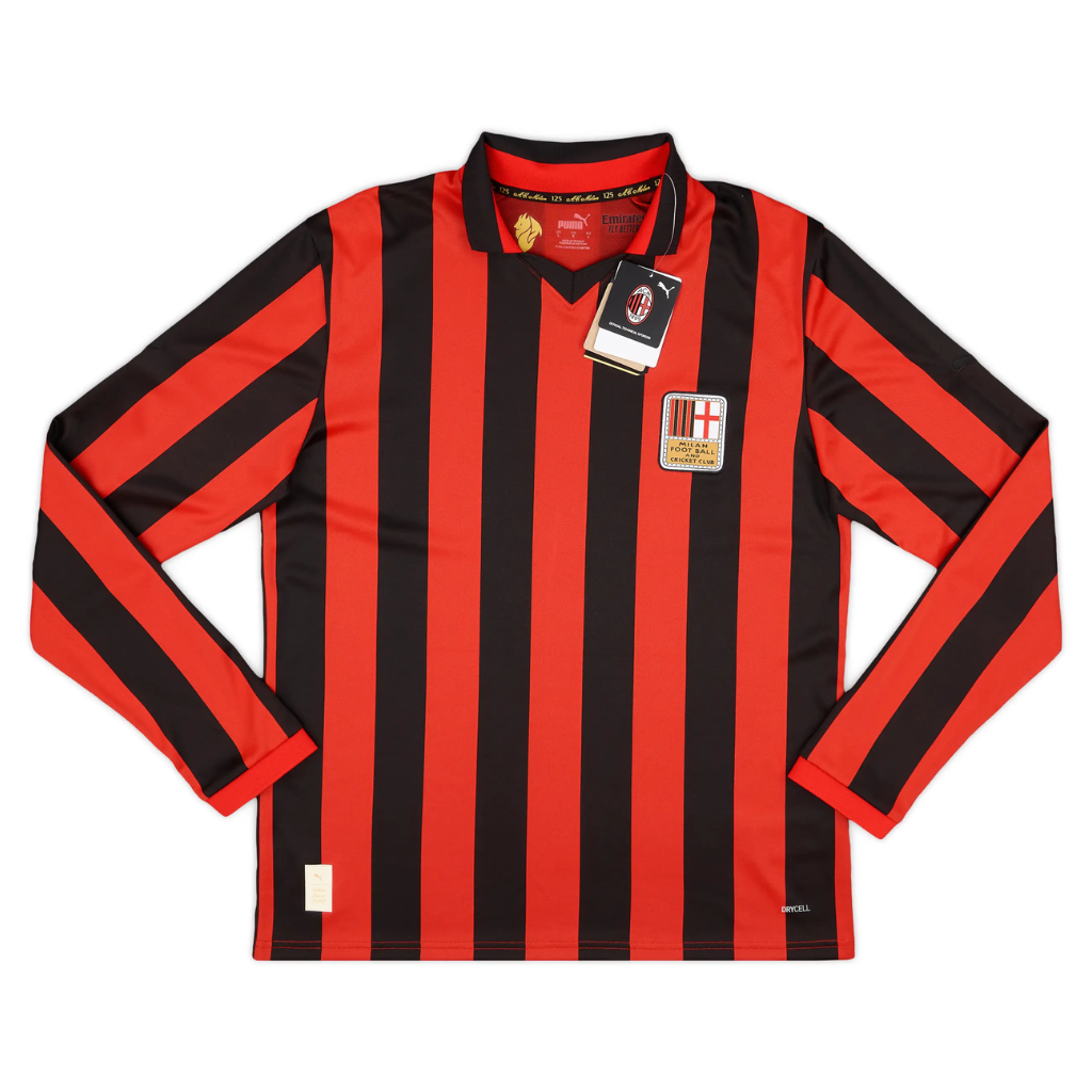 Camiseta AC Milan 125 años roja/negra - MANGA LARGA