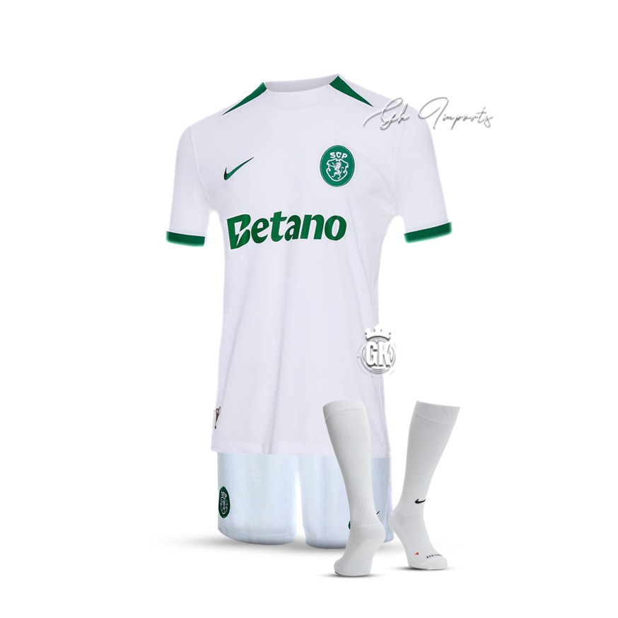 Conjunto infantil COM MEIAS alternativo 2024/25 - BLANCO