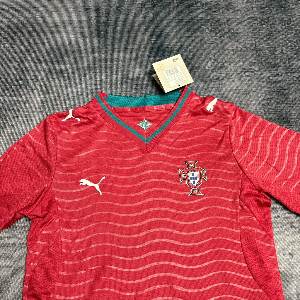 Conjunto infantil MANGA LARGA Selección de Portugal principal COPA DEL MUNDO 2026 - roja