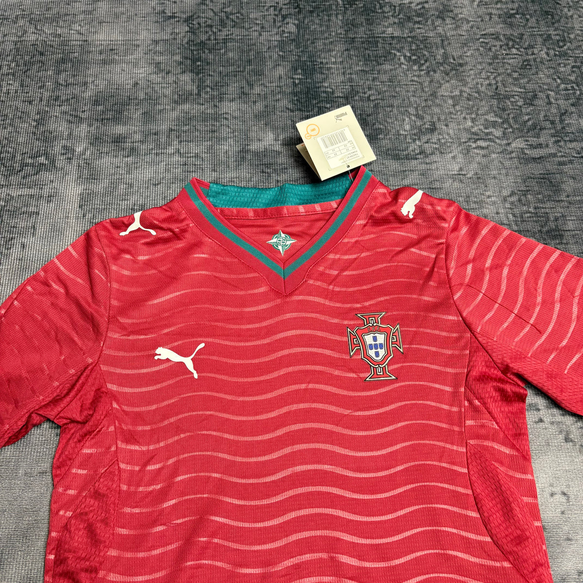 Conjunto infantil MANGA LARGA Selección de Portugal principal COPA DEL MUNDO 2026 - roja