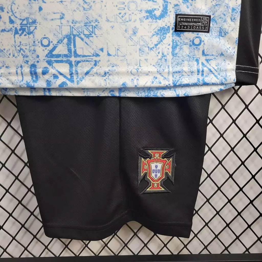 Conjunto infantil Portugal Azul Visitante Euro 2024