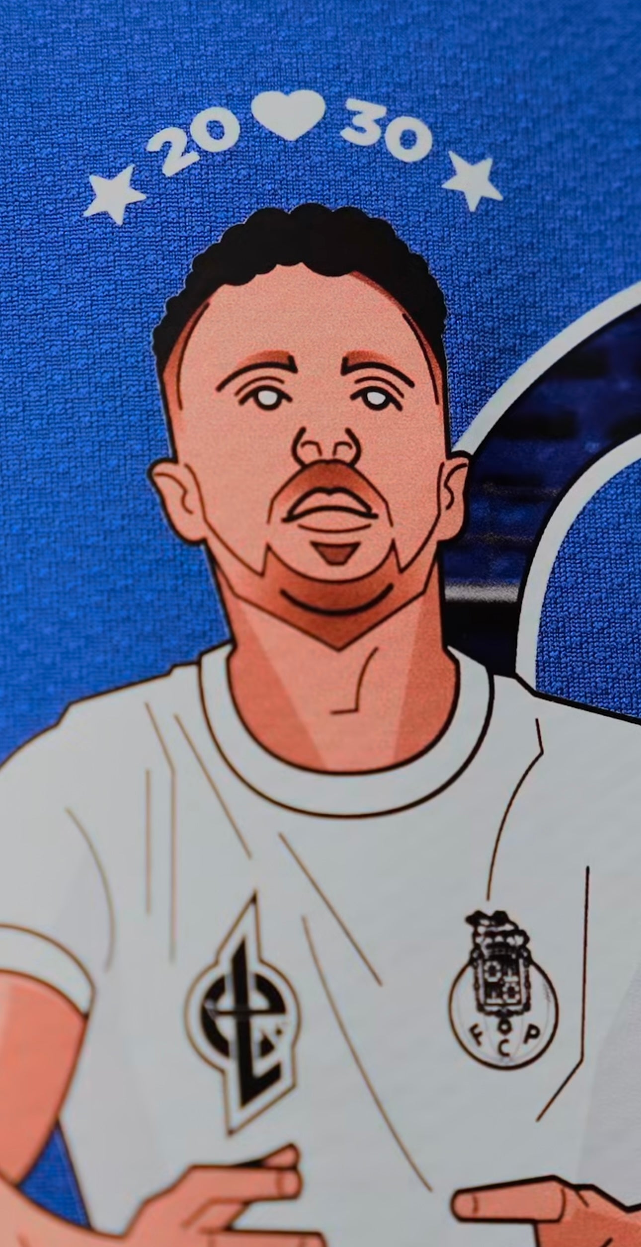 Camiseta DIOGO J - homenagem equipación azul/blanco 2025/26 síbolo bordado