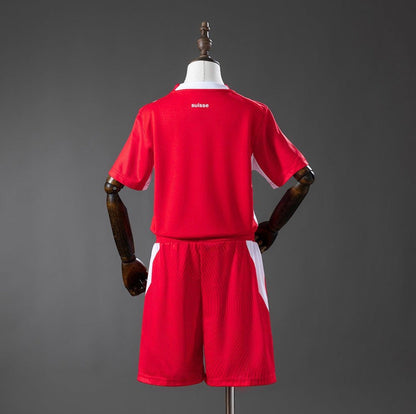 Conjunto infantil Selección Suiza principal roja COPA DEL MUNDO 2026