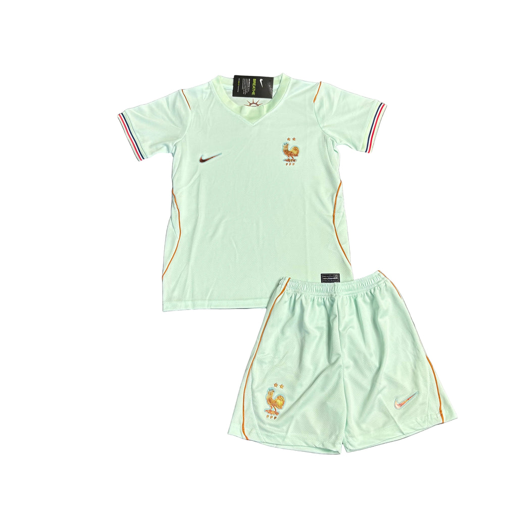 Conjunto infantil Selección Francia alternativa verde COPA DEL MUNDO 2026