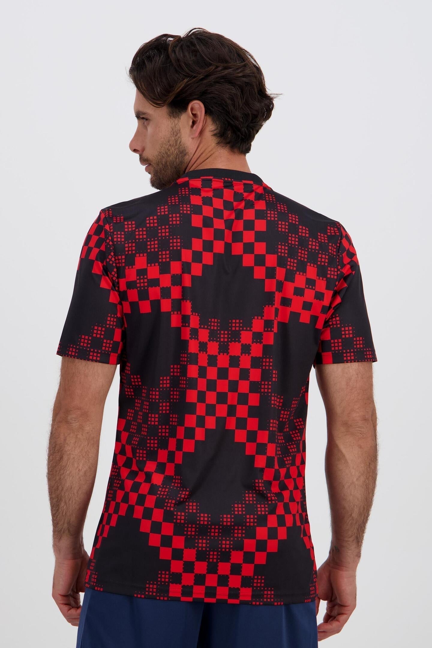 Camiseta pre-partido rojo/negro 2025/26
