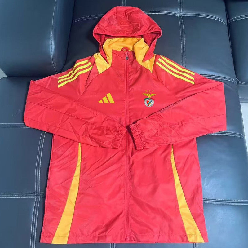 Chaqueta rojo y amarillo 2026/27 cierre completo com capa