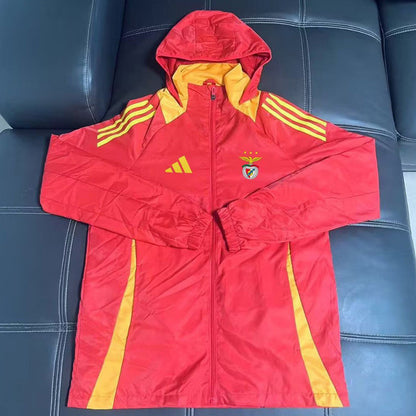 Chaqueta rojo y amarillo 2026/27 cremallera completa com capa