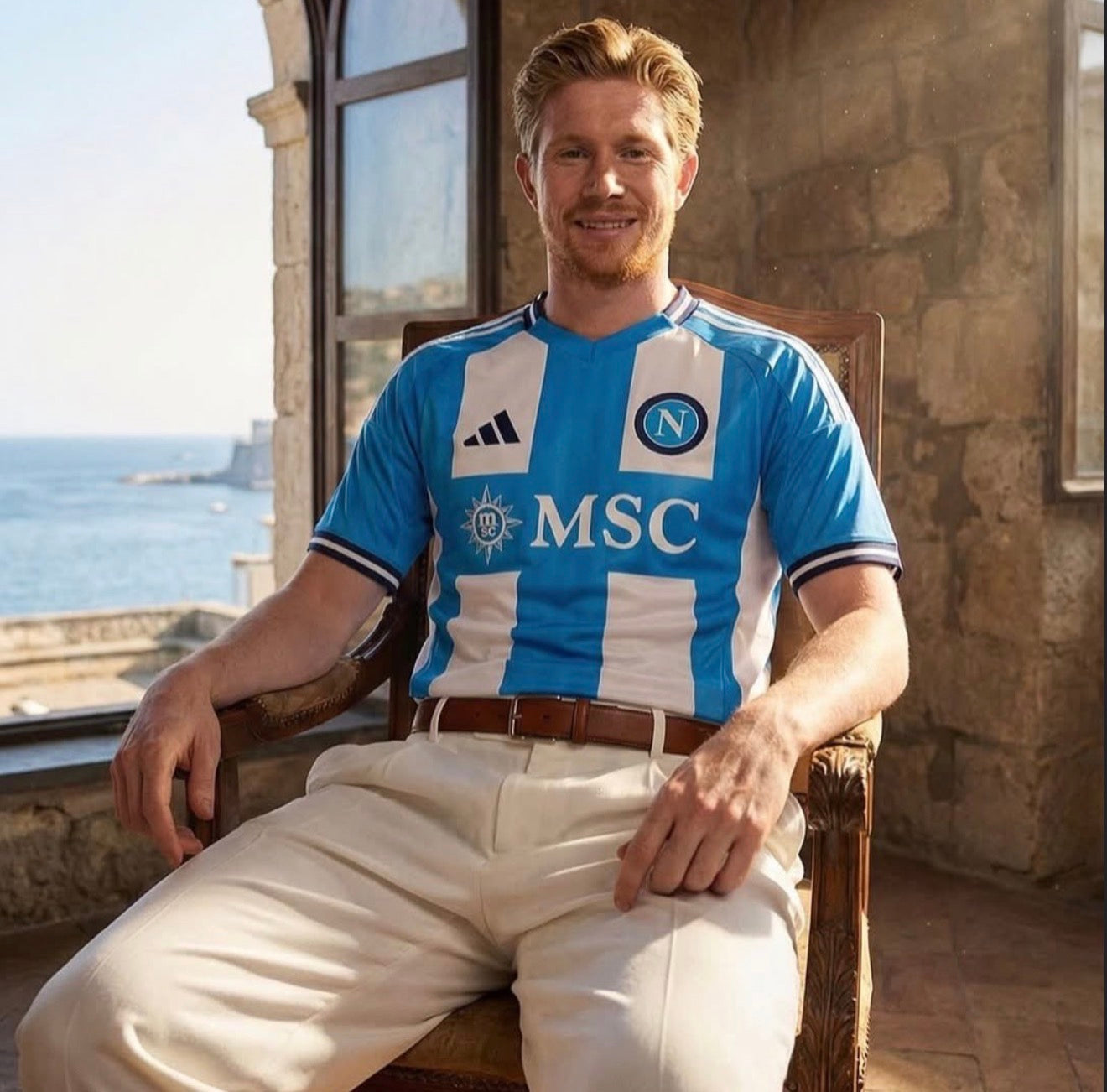 Camiseta Napoles azul y blanca 2026/27 - napoli