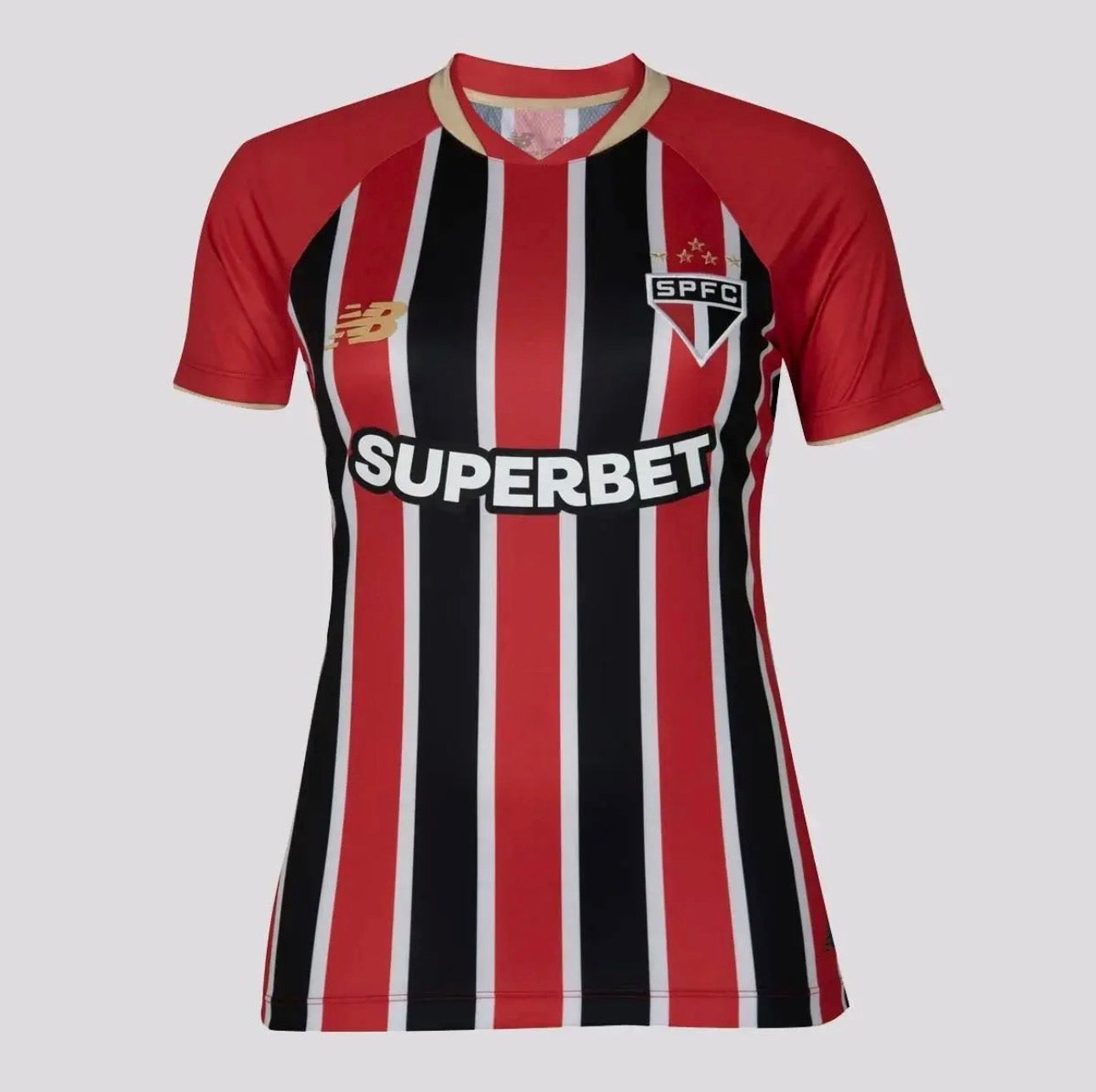 Camiseta São Paulo negra/roja alternativa 2025/26 - FEMENINA
