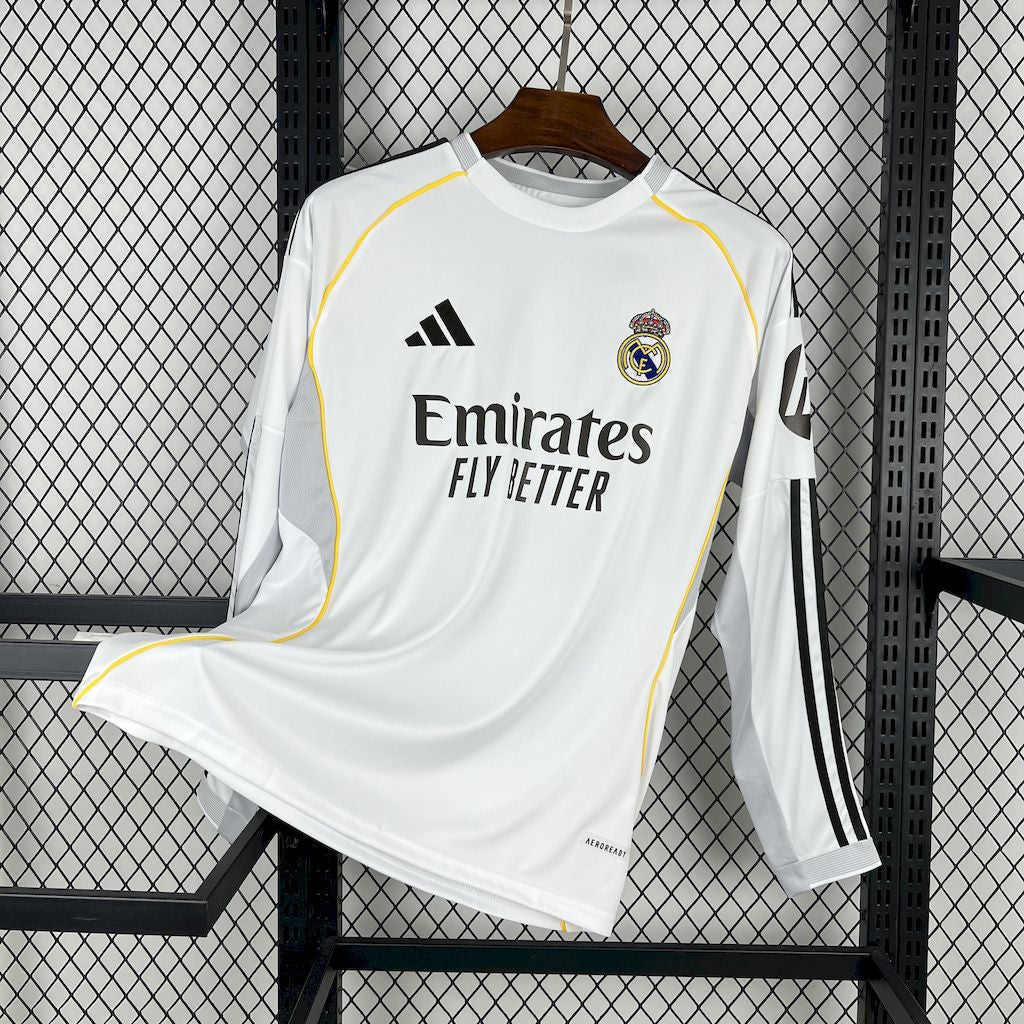 Camiseta Real Madrid blanca Home 2025/26 - MANGA LARGA